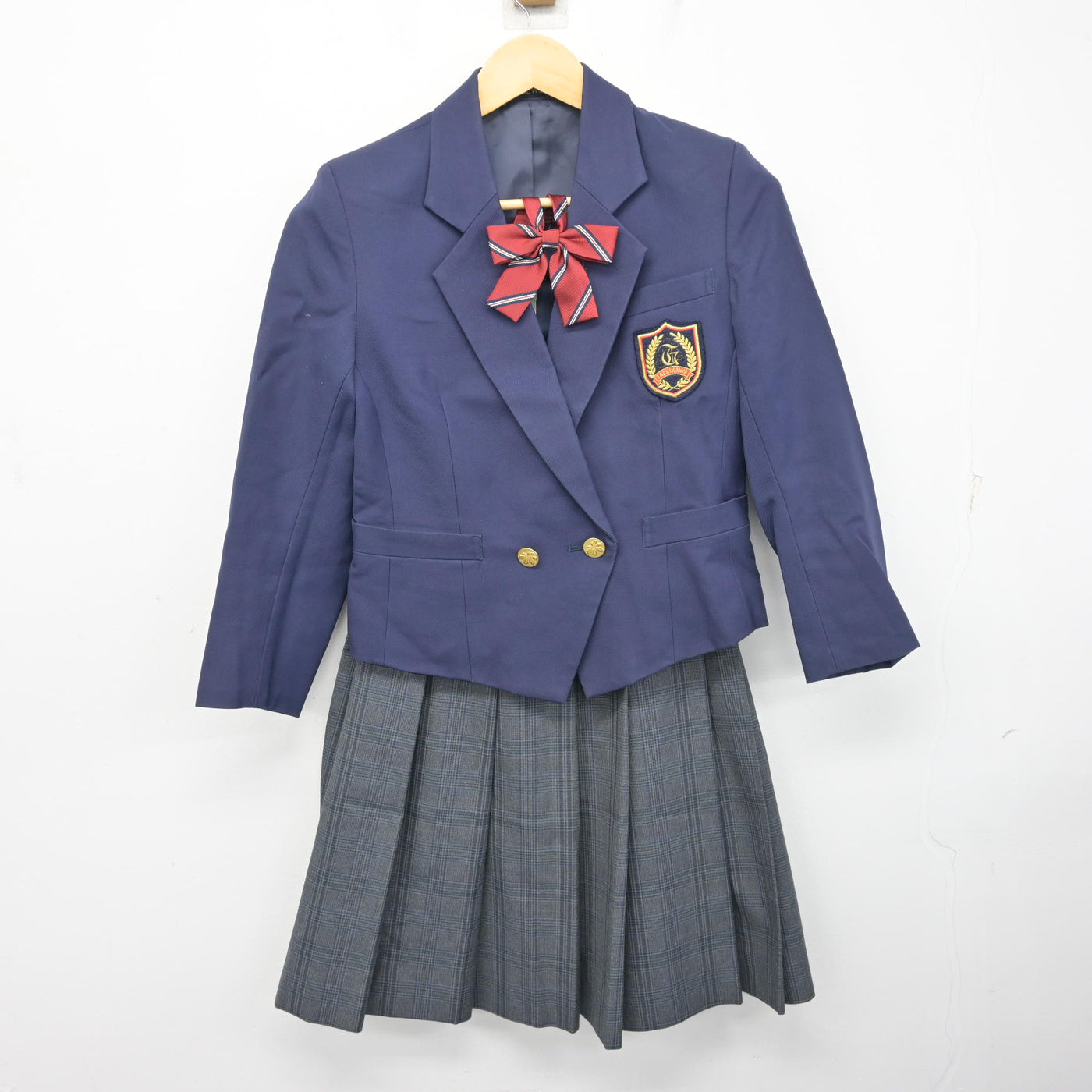 【中古】東京都 立川第七中学校 女子制服 4点 (ブレザー・スカート) sf101293