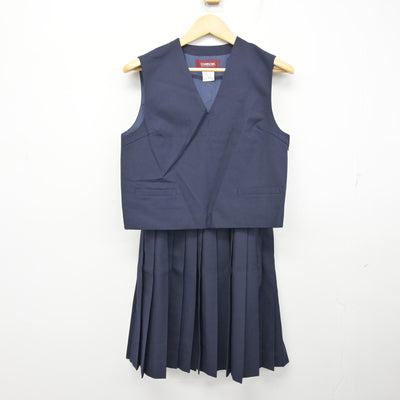【中古】岩手県 河南中学校 女子制服 3点 (ブレザー・ベスト・スカート) sf101315