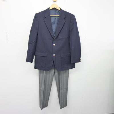 【中古】岩手県 盛岡スコーレ高等学校 男子制服 3点 (ブレザー・ズボン・ズボン) sf101316