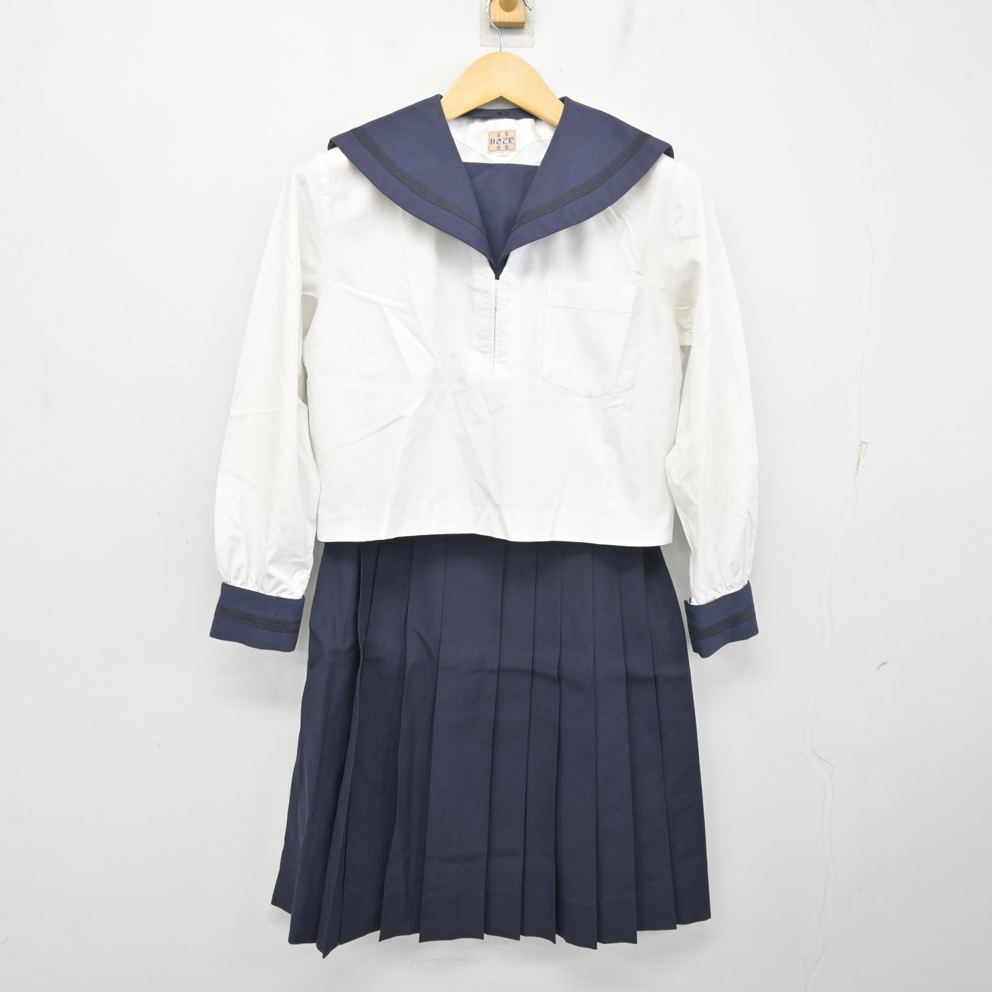 【中古】岩手県 盛岡商業高等学校 女子制服 3点 (セーラー服・セーラー服・スカート) sf101317