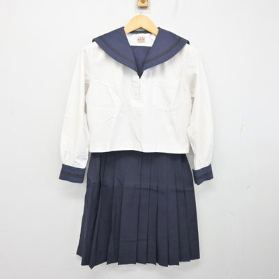 【中古】岩手県 盛岡商業高等学校 女子制服 3点 (セーラー服・セーラー服・スカート) sf101317