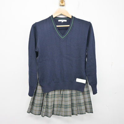 【中古】神奈川県 横浜創英高等学校 女子制服 2点 (ニット・スカート) sf101325