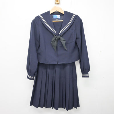 【中古】愛知県 青陵中学校 女子制服 3点 (セーラー服・スカート) sf101330