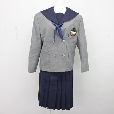 【中古】岩手県 盛岡商業高等学校 女子制服 4点 (ブレザー・セーラー服・スカート) sf101359