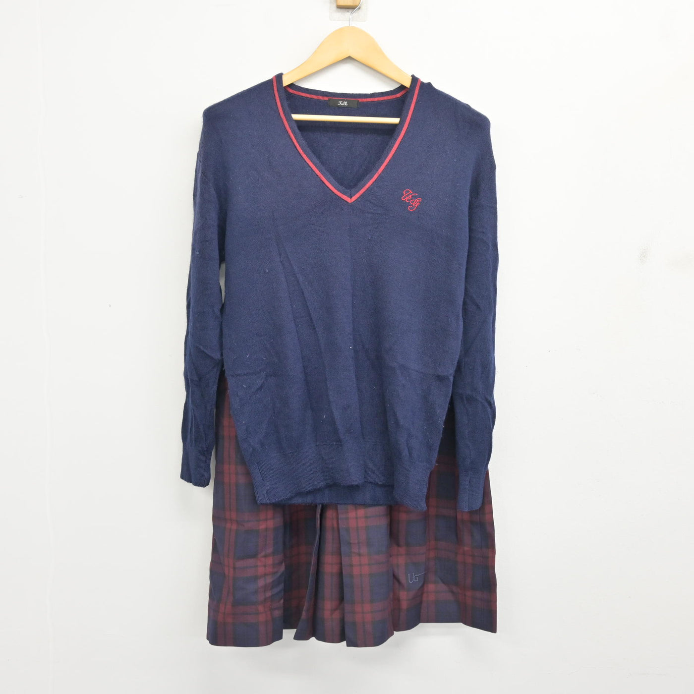 【中古】埼玉県 浦和学院高等学校 女子制服 5点 (ブレザー・ニット・スカート) sf101395
