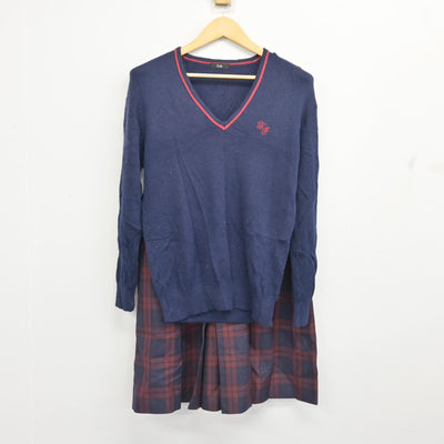 【中古】埼玉県 浦和学院高等学校 女子制服 5点 (ブレザー・ニット・スカート) sf101395