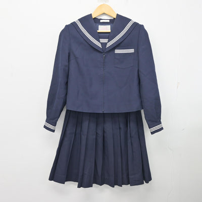 【中古】富山県 滑川中学校 女子制服 2点 (セーラー服・スカート) sf101401