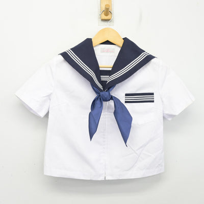 【中古】富山県 滑川中学校 女子制服 3点 (セーラー服・スカート) sf101402