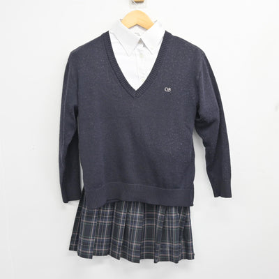 【中古】福岡県 星琳高等学校 女子制服 4点 (ブレザー・ニット・シャツ・スカート) sf101404