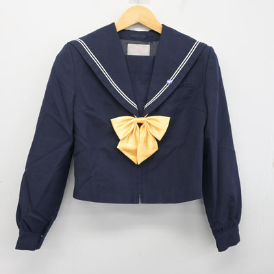 【中古】福岡県 直方第二中学校 女子制服 3点 (セーラー服・スカート) sf101405