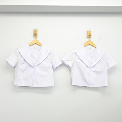 【中古】福岡県 直方第二中学校 女子制服 3点 (セーラー服・スカート) sf101406