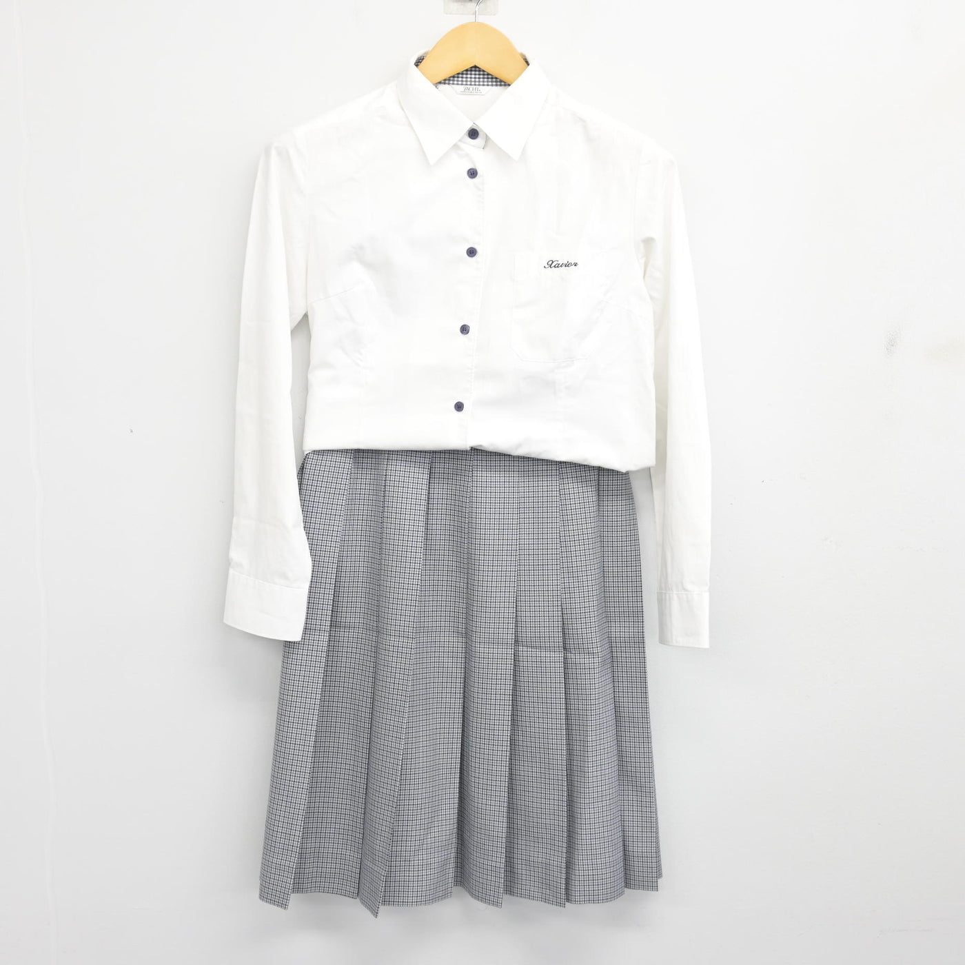 【中古】山口県 サビエル高等学校 女子制服 4点 (ブレザー・シャツ・スカート) sf101411