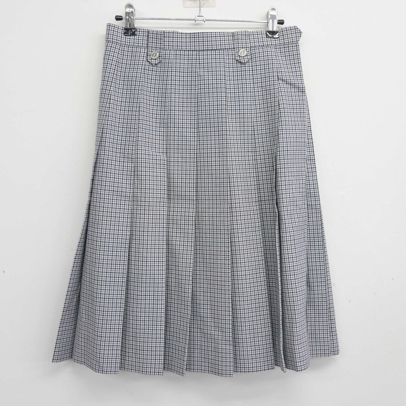 【中古】山口県 サビエル高等学校 女子制服 3点 (ニットベスト・シャツ・スカート) sf101413