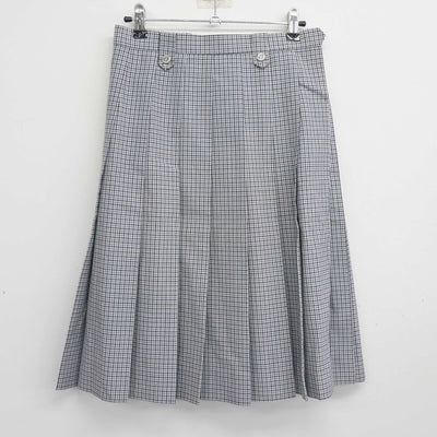【中古】山口県 サビエル高等学校 女子制服 3点 (ニットベスト・シャツ・スカート) sf101413