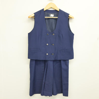 【中古】埼玉県 狭山経済高等学校 女子制服 2点 (ベスト・スカート) sf101419
