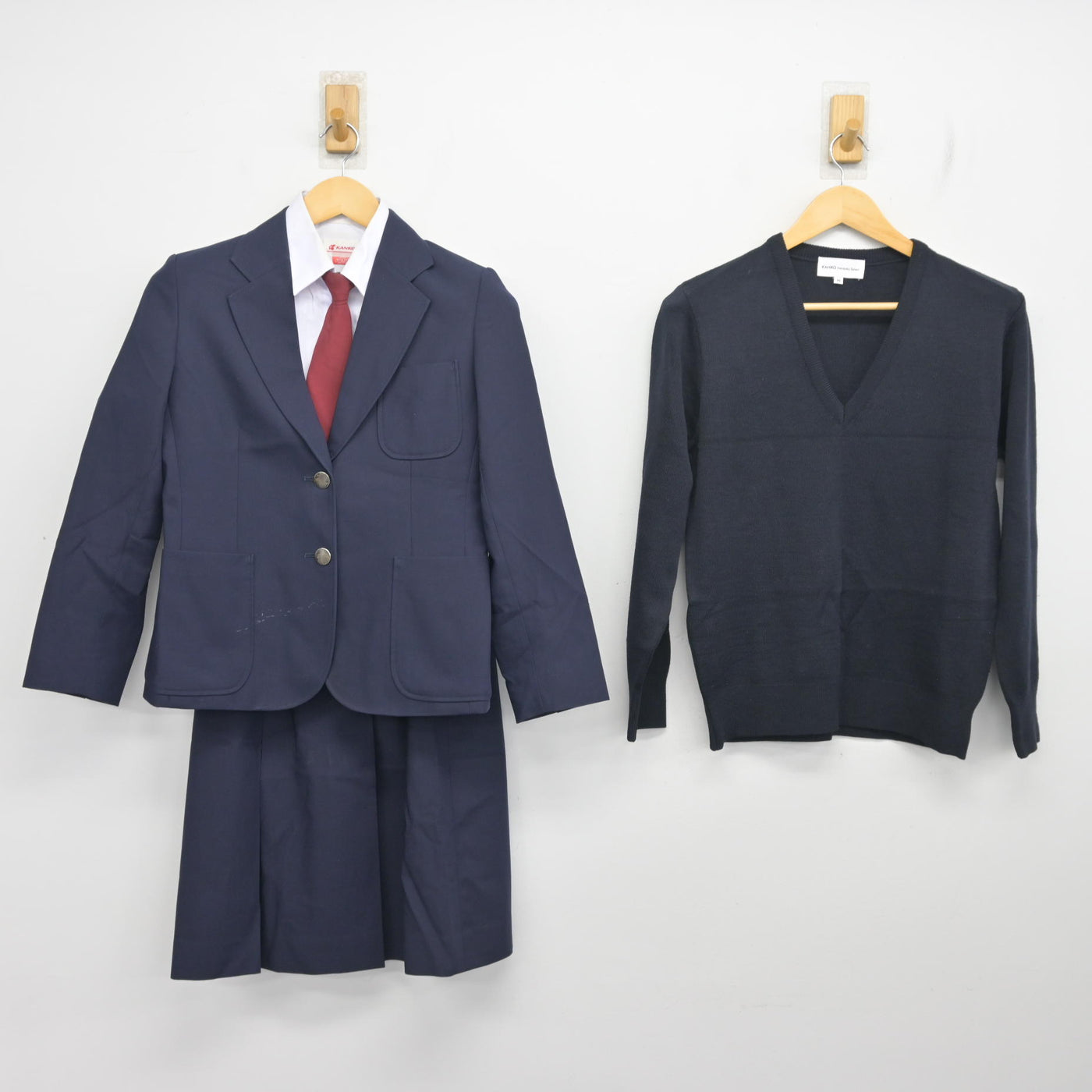 【中古】東京都 江戸川区南葛西中学校/旧制服 女子制服 5点 (ブレザー・ニット・シャツ・スカート) sf101422