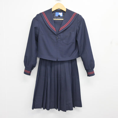 【中古】岐阜県 岐阜西中学校 女子制服 2点 (セーラー服・スカート) sf101430