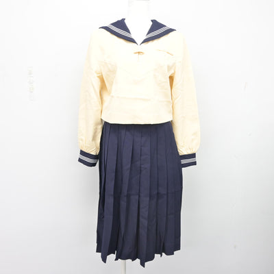 【中古】東京都 國學院大學久我山高等学校 女子制服 2点 (セーラー服・スカート) sf101450