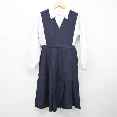 【中古】和歌山県 和歌山信愛高等学校 女子制服 3点 (ブレザー・シャツ・ジャンパースカート) sf101489