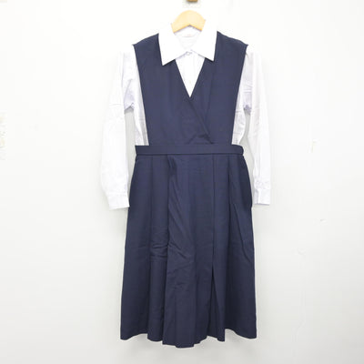 【中古】和歌山県 和歌山信愛高等学校 女子制服 2点 (シャツ・ジャンパースカート) sf101490