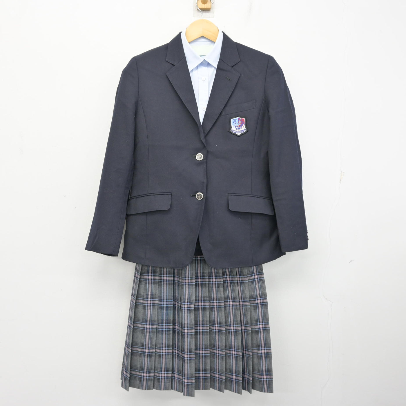 【中古】東京都 深川第八中学校 女子制服 3点 (ブレザー・シャツ・スカート) sf101499