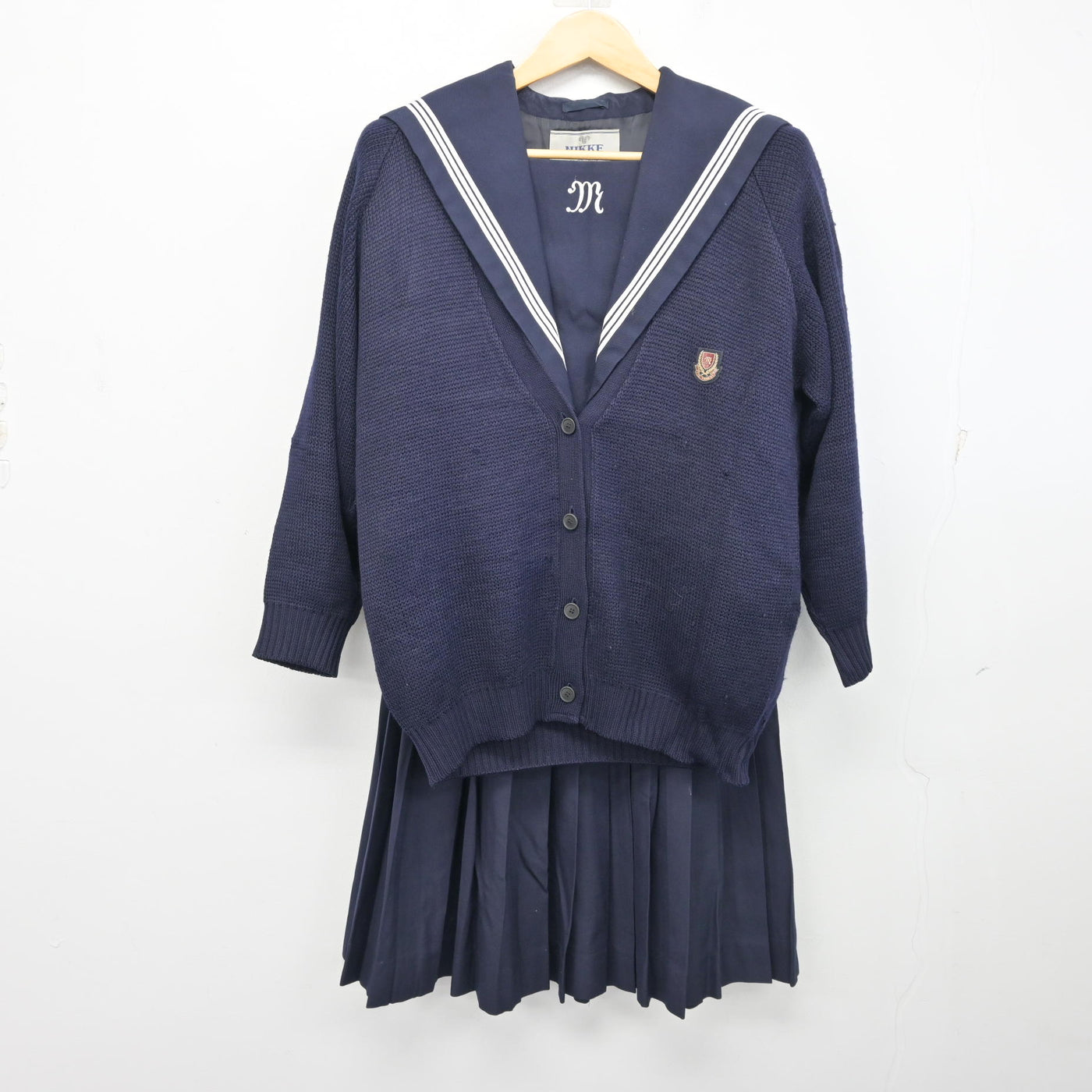 【中古】兵庫県 姫路南高等学校 女子制服 4点 (ニット・セーラー服・スカート) sf101570