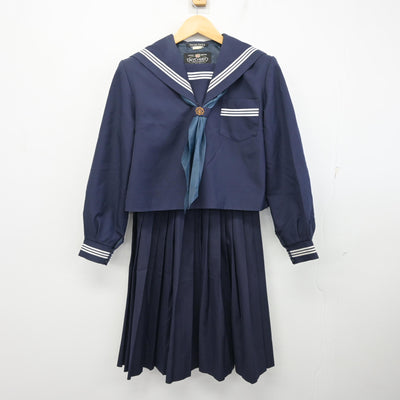 【中古】兵庫県 姫路南高等学校/旧制服 女子制服 4点 (セーラー服・スカート・スカート) sf101575