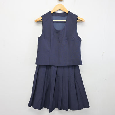 【中古】群馬県 高松中学校 女子制服 3点 (ブレザー・ベスト・スカート) sf101576