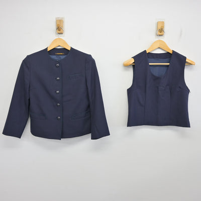 【中古】群馬県 高松中学校 女子制服 3点 (ブレザー・ベスト・スカート) sf101576