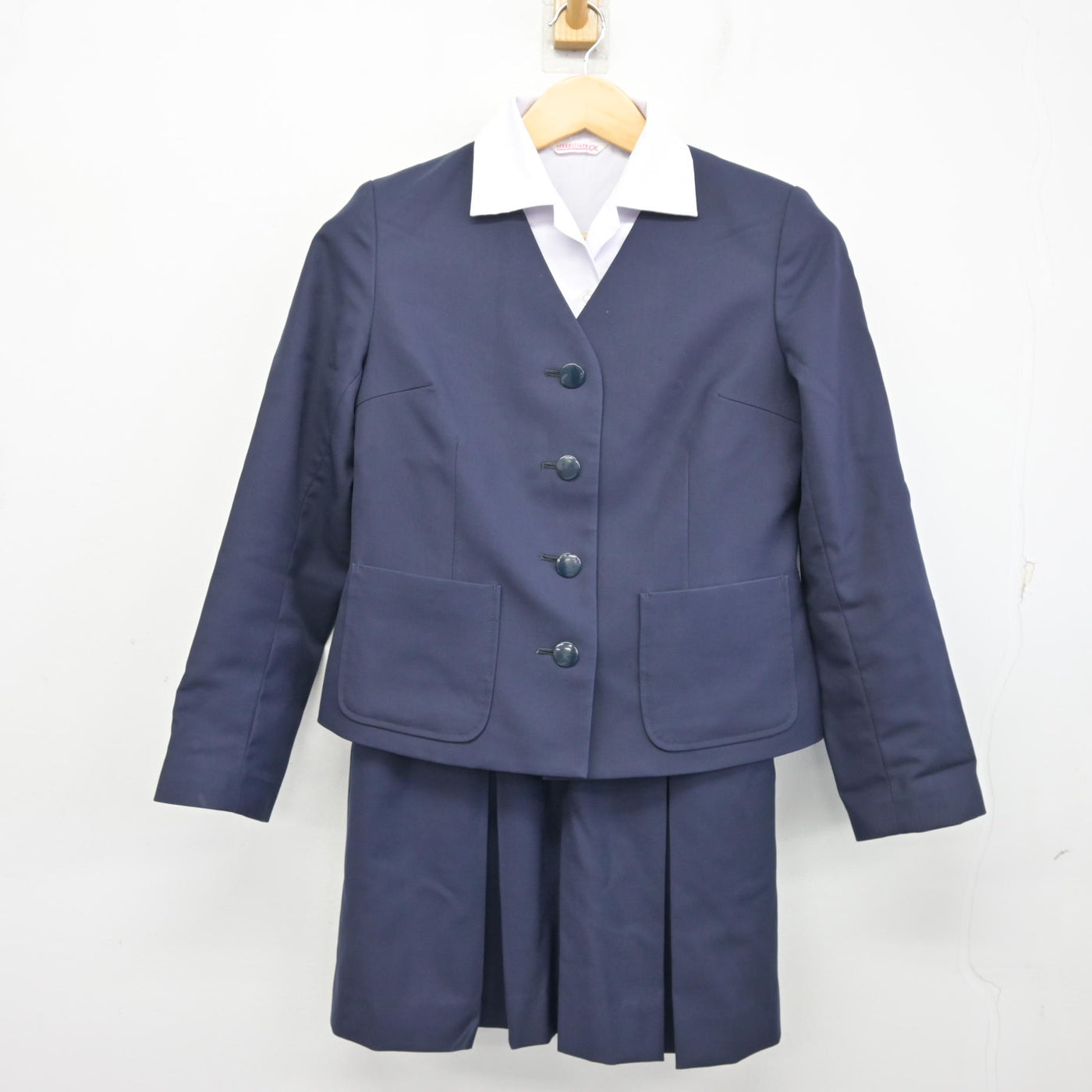 【中古】広島県 広島大学附属福山中・高等学校 女子制服 3点 (ブレザー・ジャンパースカート・シャツ) sf101584