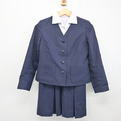 【中古】広島県 広島大学附属福山中・高等学校 女子制服 3点 (ブレザー・ジャンパースカート・シャツ) sf101584