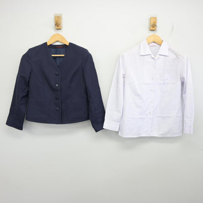 【中古】広島県 広島大学附属福山中・高等学校 女子制服 3点 (ブレザー・ジャンパースカート・シャツ) sf101584
