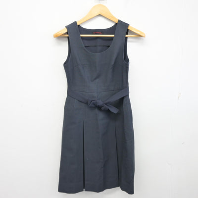 【中古】広島県 広島大学附属福山中・高等学校 女子制服 2点 (ジャンパースカート・シャツ) sf101585