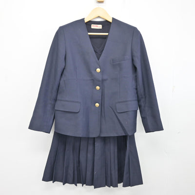【中古】静岡県 清水第二中学校 女子制服 3点 (ブレザー・ニットベスト・スカート) sf101590