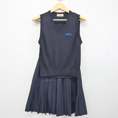 【中古】静岡県 清水第二中学校 女子制服 3点 (ブレザー・ニットベスト・スカート) sf101590