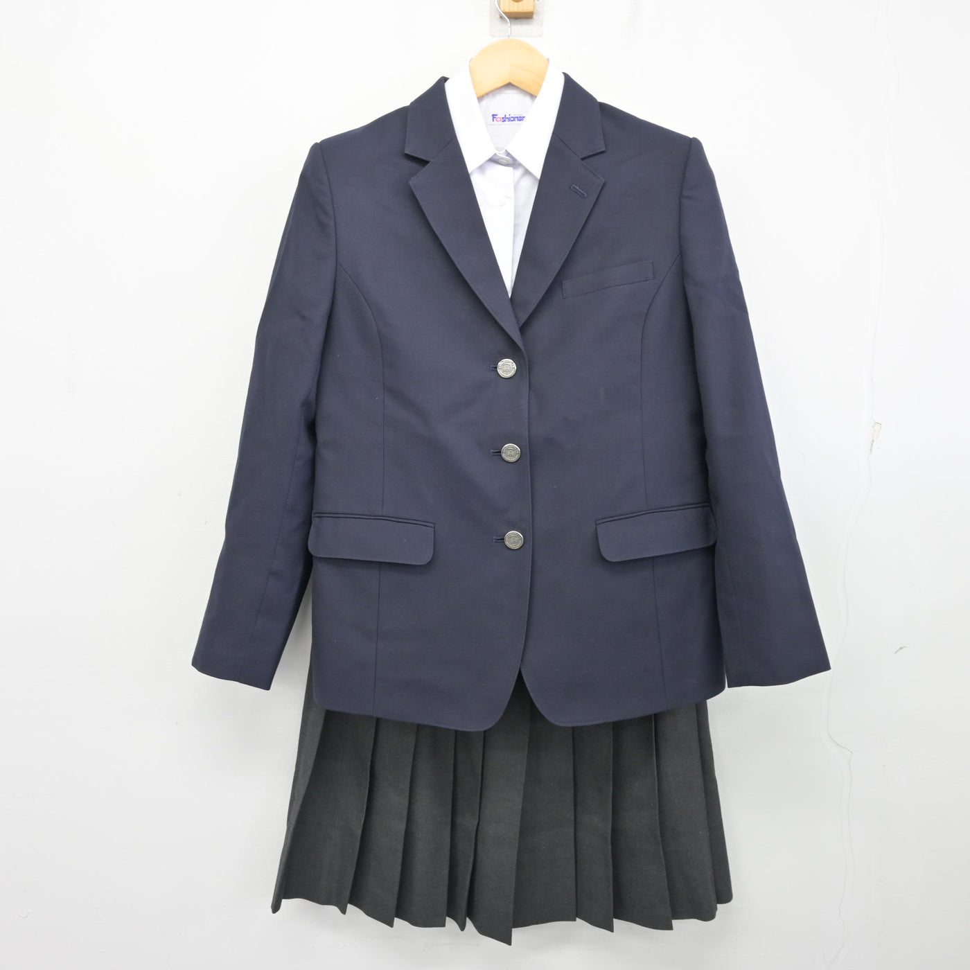 【中古】東京都 深川第四中学校 女子制服 3点 (ブレザー・シャツ・スカート) sf101597