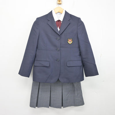 【中古】兵庫県 櫨谷中学校 女子制服 5点 (ブレザー・ニット・シャツ・スカート) sf101603