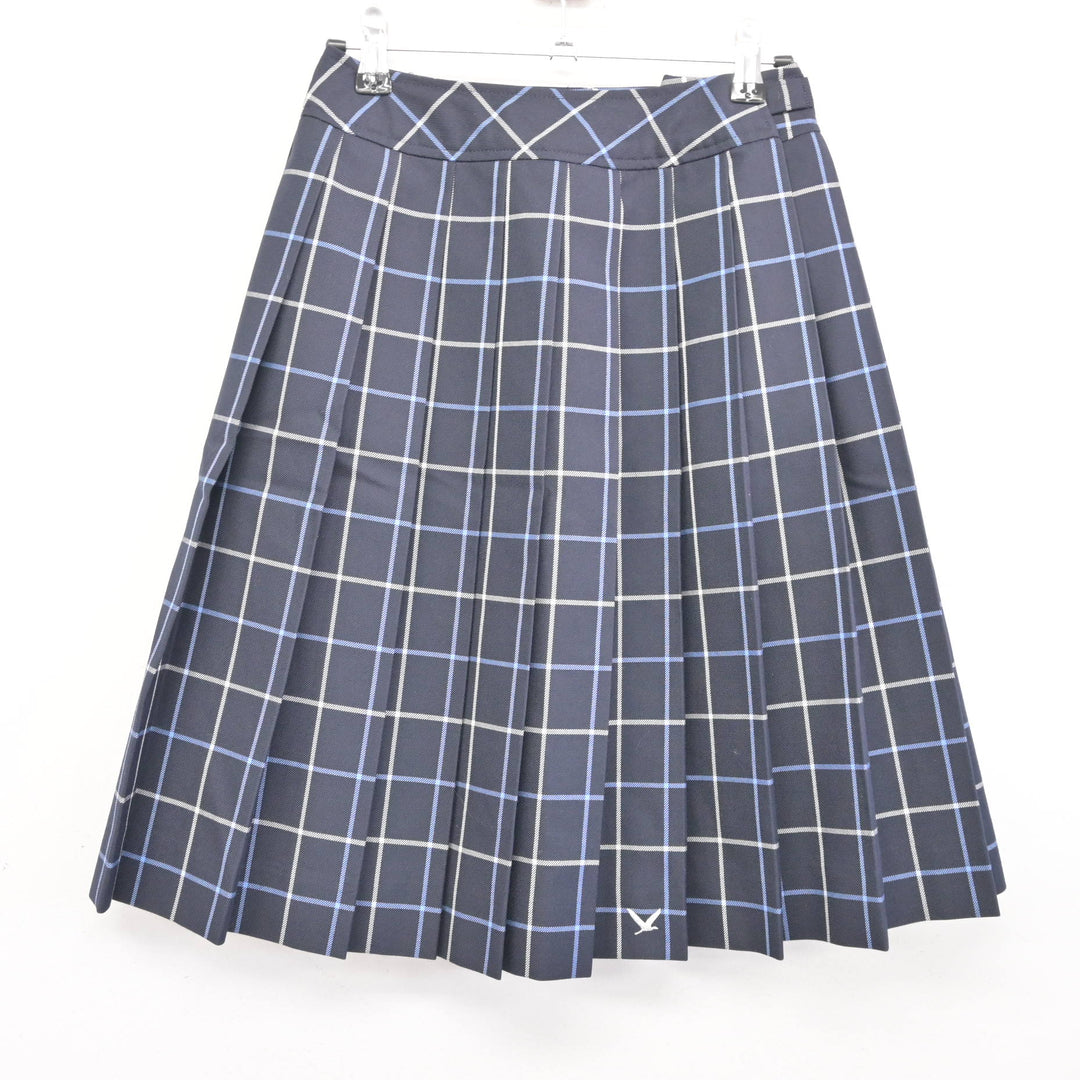 中古】大阪府 白鷺中学校 女子制服 3点 (ニット・シャツ・スカート