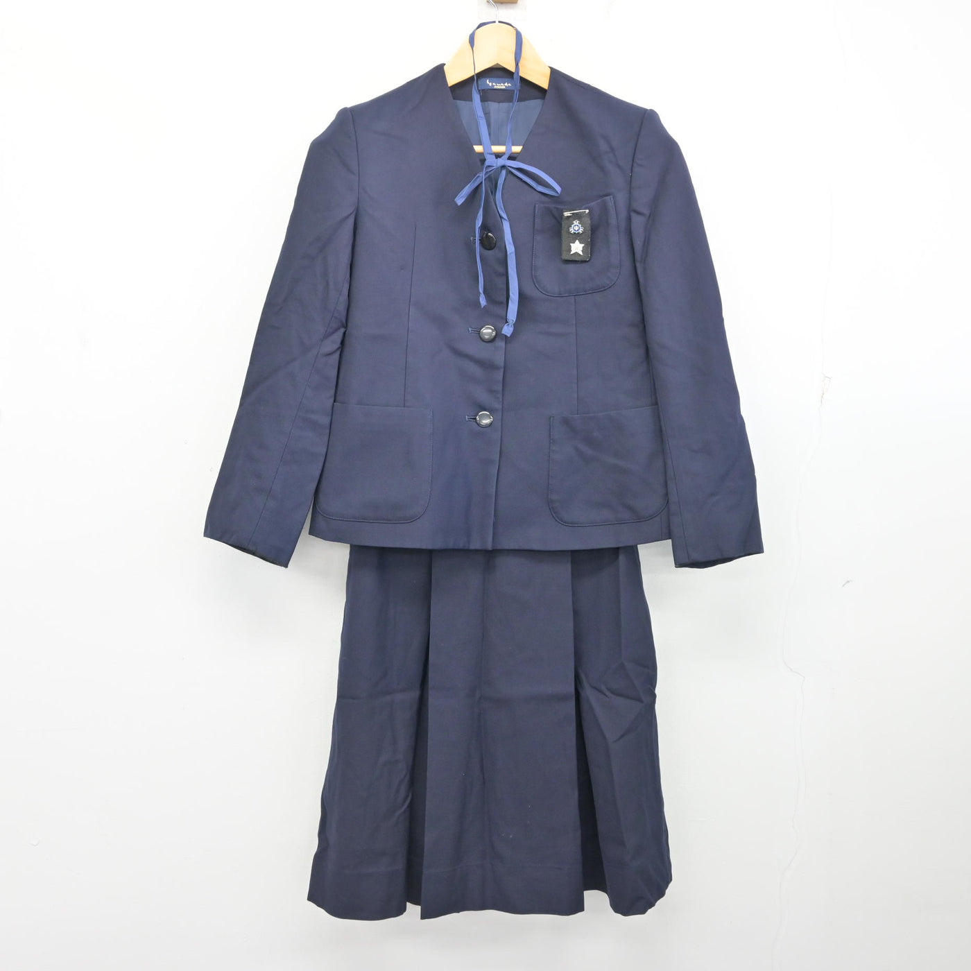 【中古】静岡県 静岡市立東中学校 女子制服 5点 (ブレザー・ベスト・スカート) sf101622