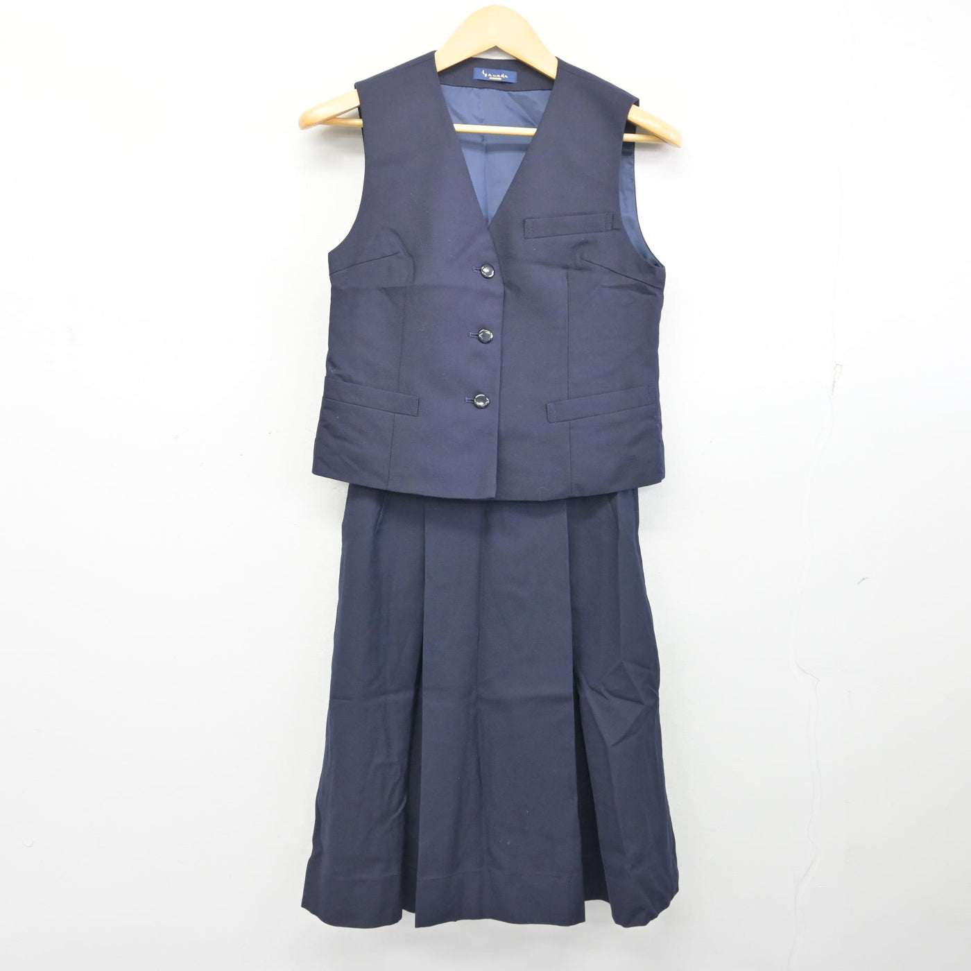 【中古】静岡県 静岡市立東中学校 女子制服 5点 (ブレザー・ベスト・スカート) sf101622