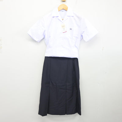 【中古】静岡県 静岡市立東中学校 女子制服 3点 (シャツ・スカート) sf101624