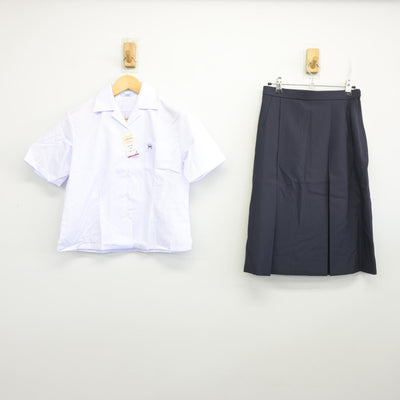 【中古】静岡県 静岡市立東中学校 女子制服 3点 (シャツ・スカート) sf101624
