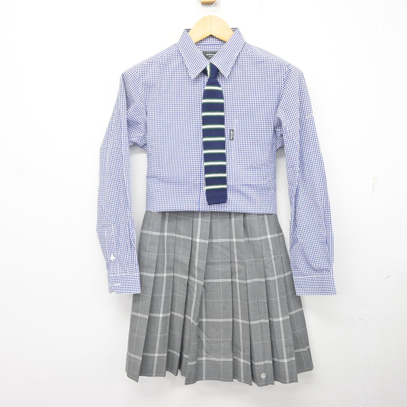 【中古】東京都 武蔵野大学中学校・高等学校 女子制服 5点 (ブレザー・ベスト・シャツ・スカート) sf101709