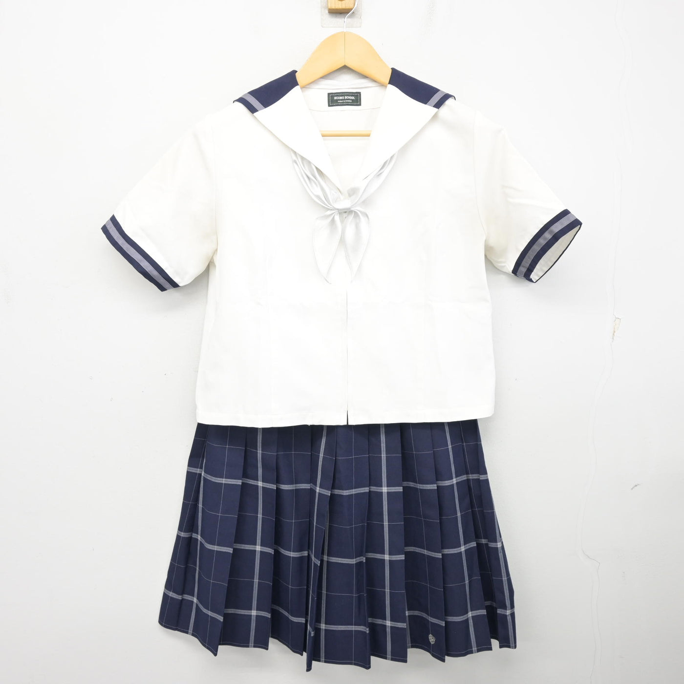 【中古】東京都 武蔵野大学中学校・高等学校 女子制服 3点 (セーラー服・スカート) sf101710
