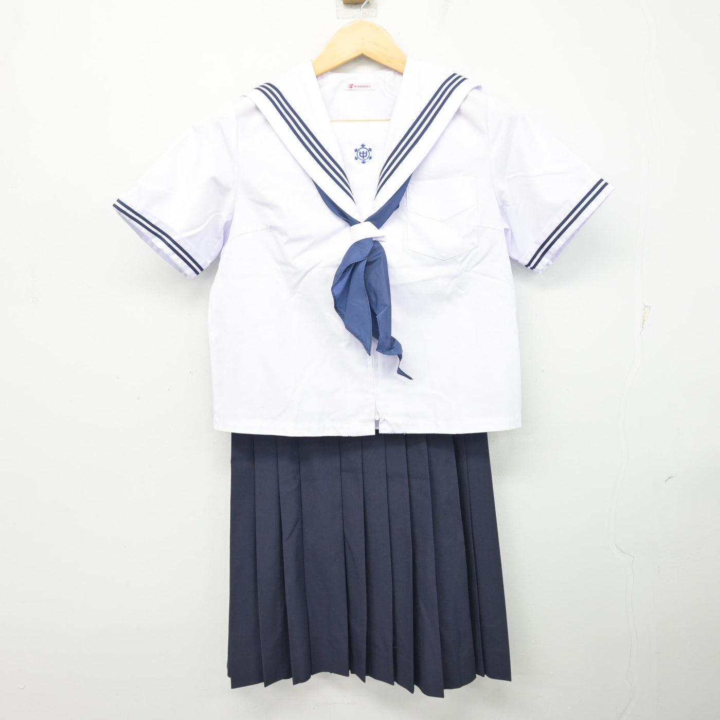 【中古】千葉県 東国分中学校 女子制服 3点 (セーラー服・スカート) sf101725