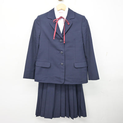 【中古】千葉県 東国分中学校 女子制服 4点 (ブレザー・シャツ・スカート) sf101732