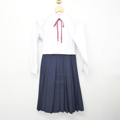 【中古】千葉県 東国分中学校 女子制服 4点 (ブレザー・シャツ・スカート) sf101732