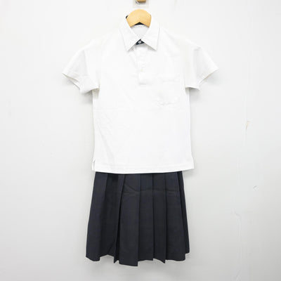【中古】広島県 五日市中学校 女子制服 2点 (シャツ・スカート) sf101738