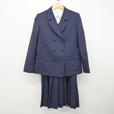 【中古】佐賀県 佐賀市立 城東中学校 女子制服 3点 (ブレザー・シャツ・ジャンパースカート) sf101742
