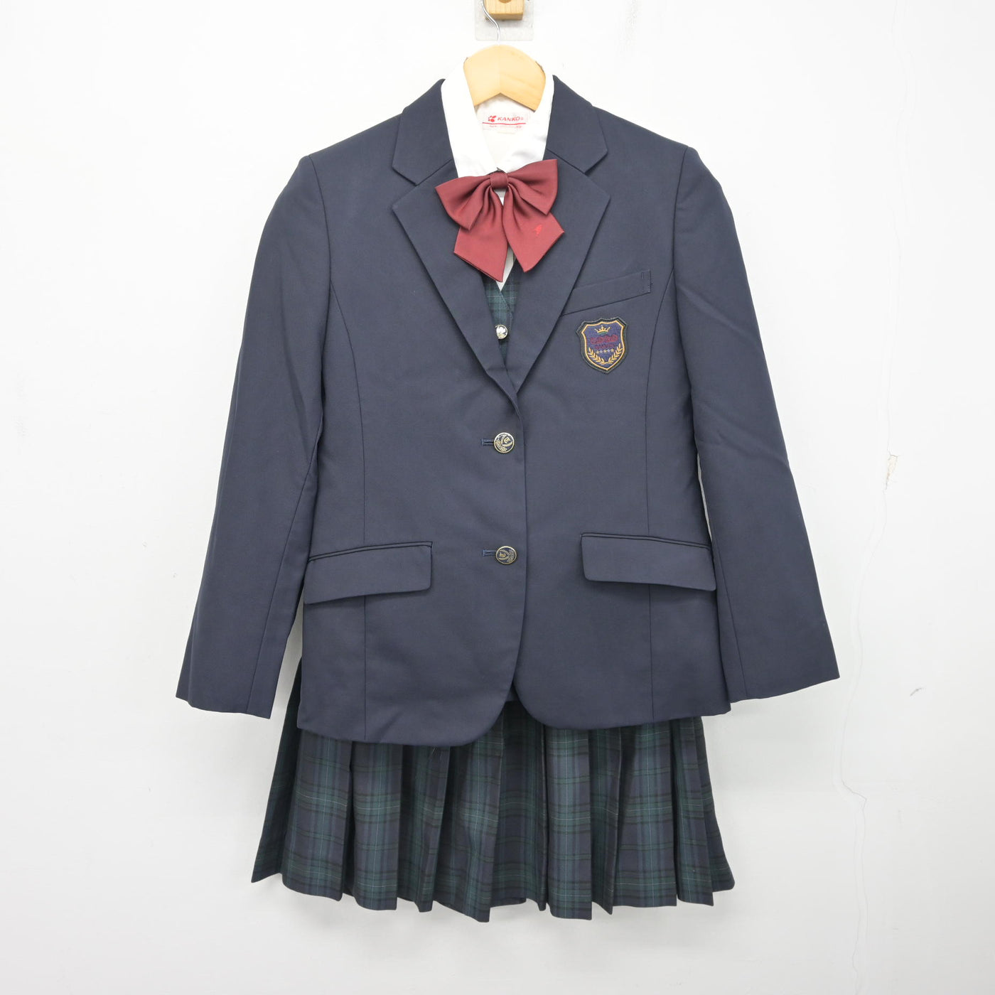 【中古】神奈川県 桐光学園中学校・高等学校 女子制服 5点 (ブレザー・ベスト・シャツ・スカート) sf101743